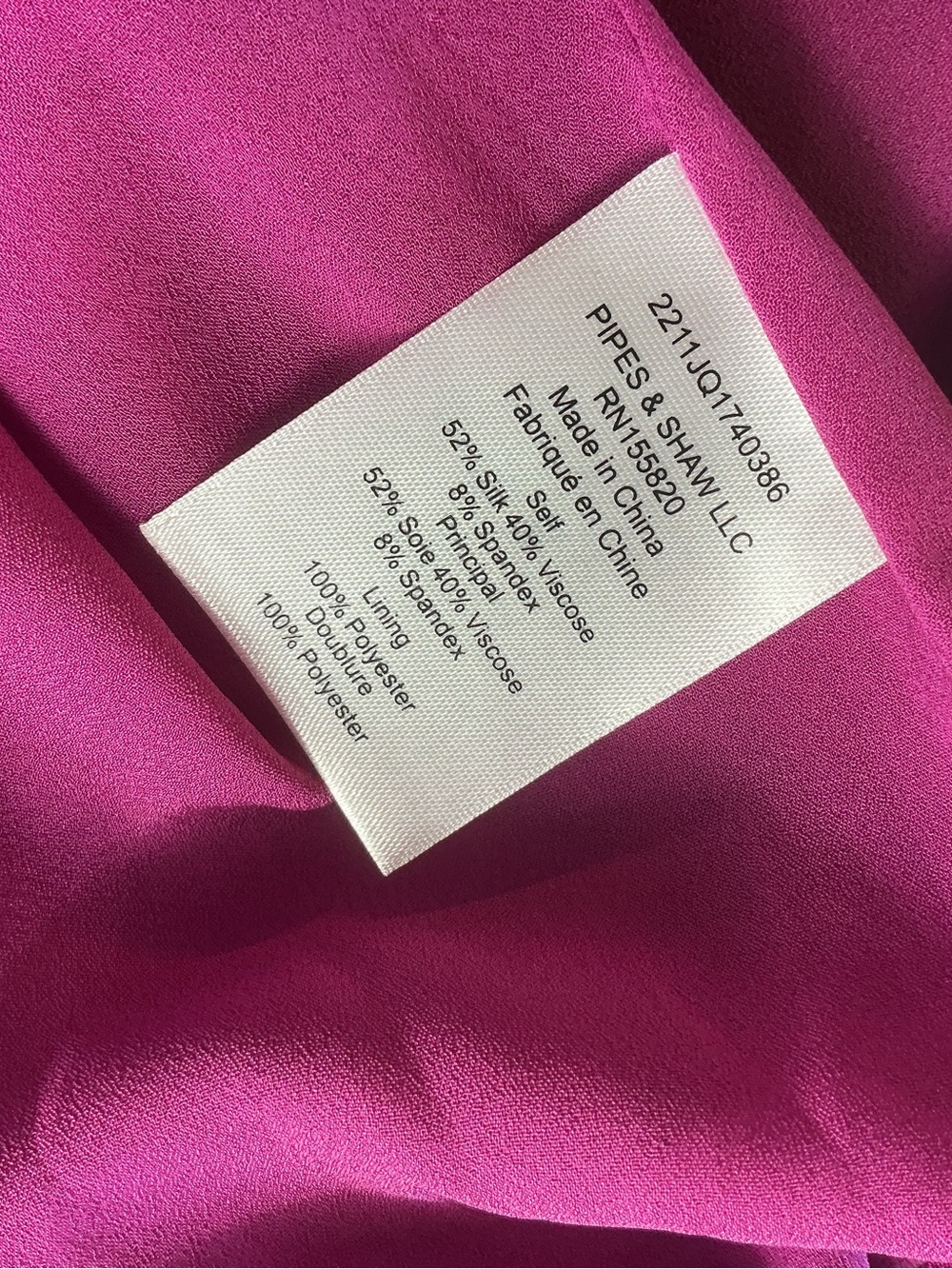 Veronica Beard Sionne Printed Surplice Blouse Magenta Pink NWT Size 4 - Picture 9 of 11
